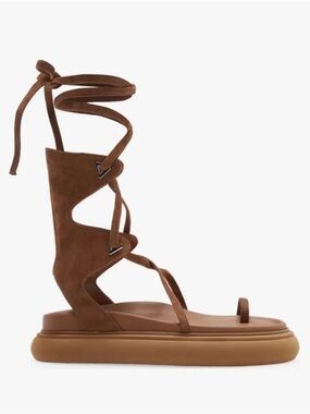 THE ATTICO Selene Cigar Gladiator Sandals Size 8 1/2 NEW!